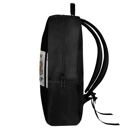 Four Kings Playing Cards Print 17 Inch Backpack