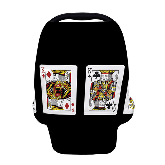 Four Kings Playing Cards Print Baby Seat Cover