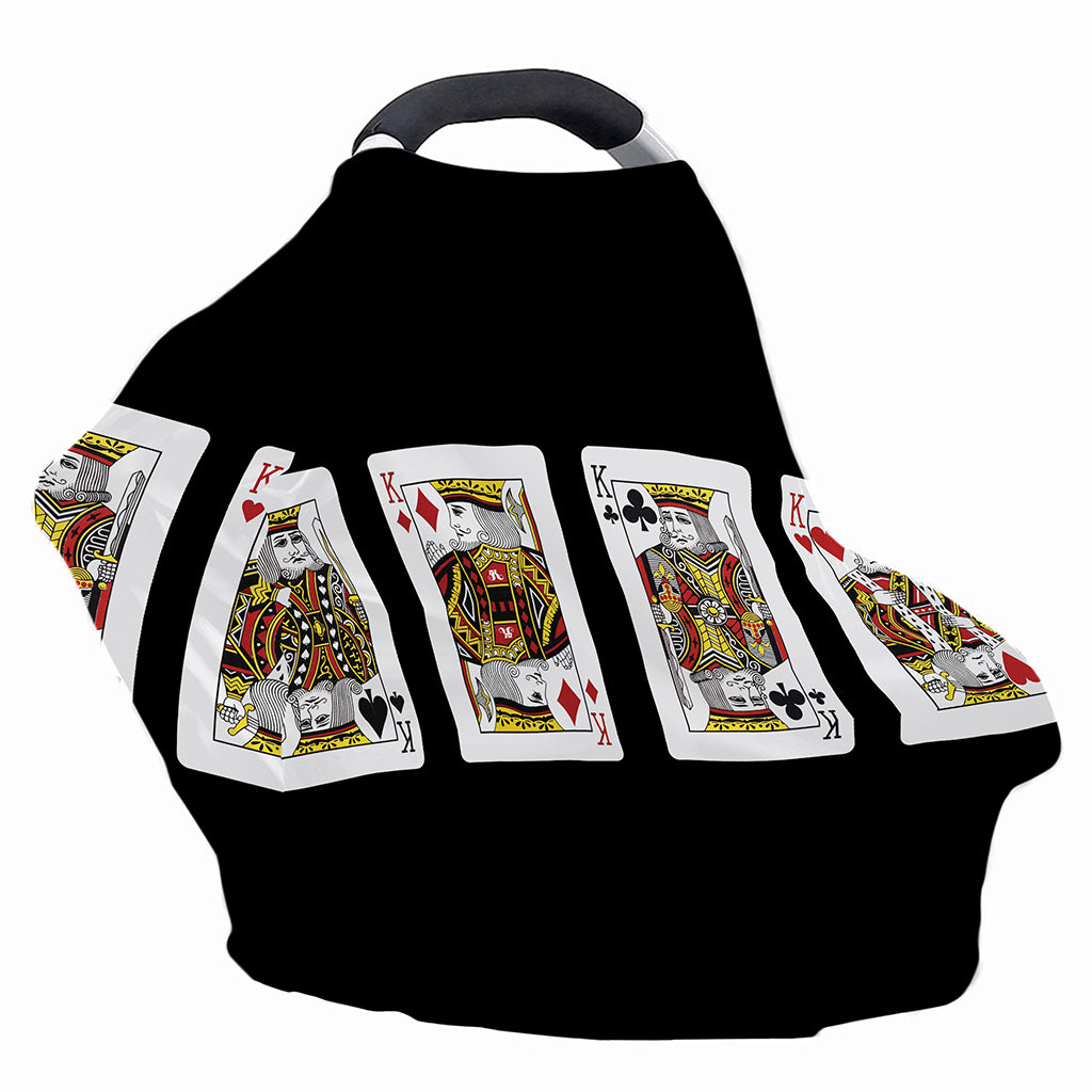 Four Kings Playing Cards Print Baby Seat Cover