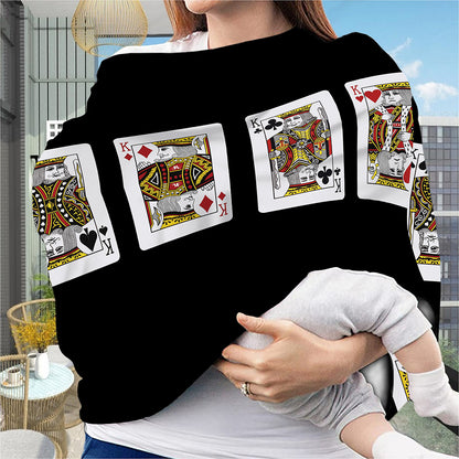 Four Kings Playing Cards Print Baby Seat Cover
