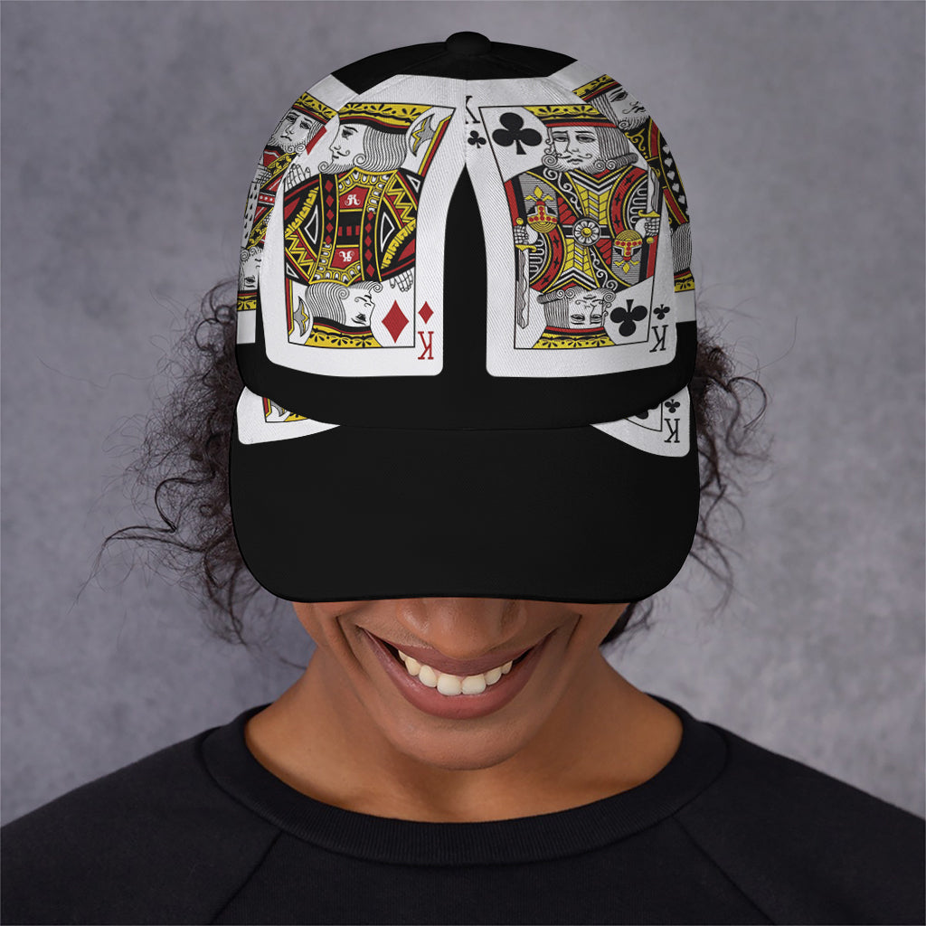 Four Kings Playing Cards Print Baseball Cap