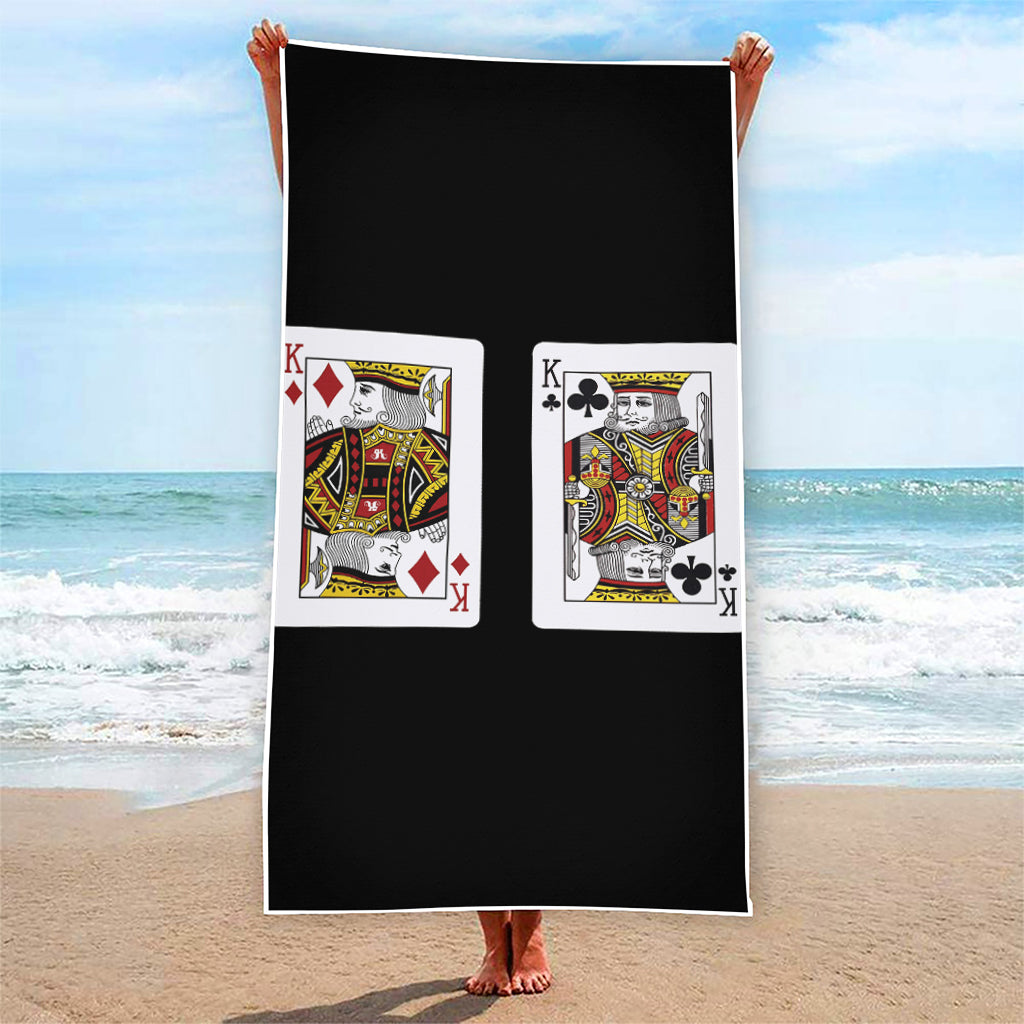 Four Kings Playing Cards Print Beach Towel