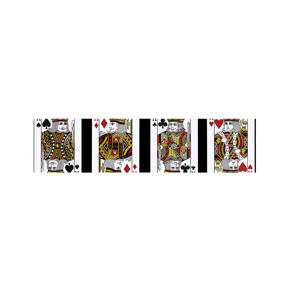 Four Kings Playing Cards Print Bed Runner