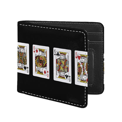 Four Kings Playing Cards Print Bifold Wallet