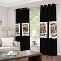 Four Kings Playing Cards Print Dimout Grommet Curtains