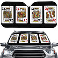 Four Kings Playing Cards Print Car Windshield Sun Shade