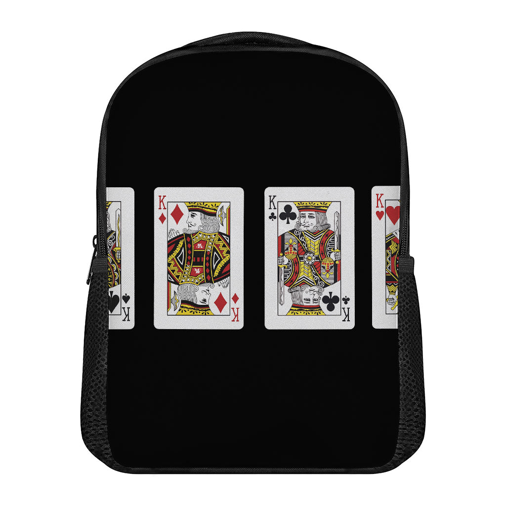 Four Kings Playing Cards Print Casual Backpack