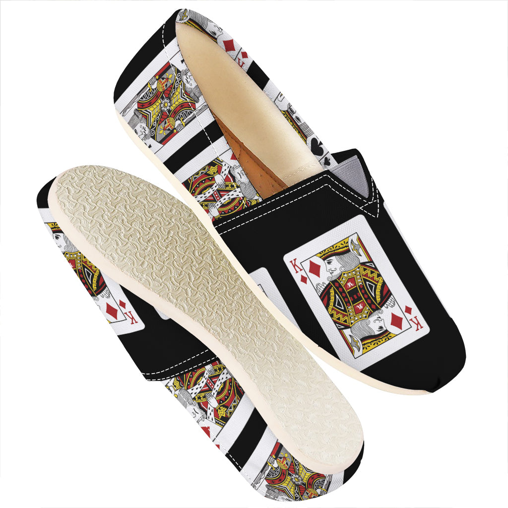 Four Kings Playing Cards Print Casual Shoes