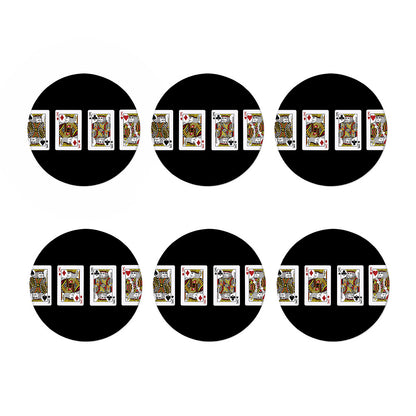 Four Kings Playing Cards Print Coaster Set