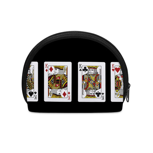 Four Kings Playing Cards Print Coin Purse