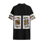 Four Kings Playing Cards Print Cotton Hawaiian Shirt
