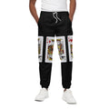 Four Kings Playing Cards Print Cotton Sweatpants