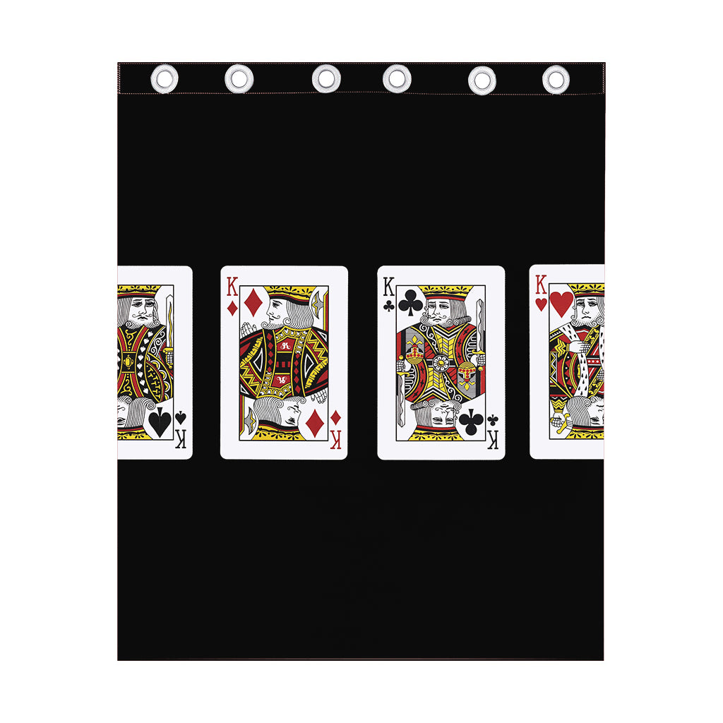 Four Kings Playing Cards Print Curtain
