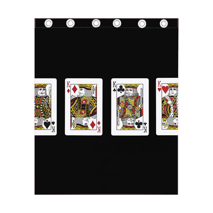 Four Kings Playing Cards Print Curtain