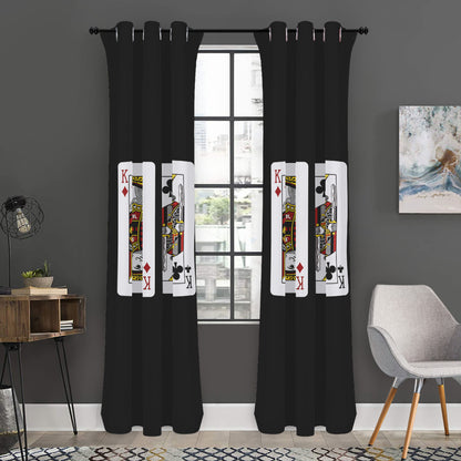 Four Kings Playing Cards Print Curtain