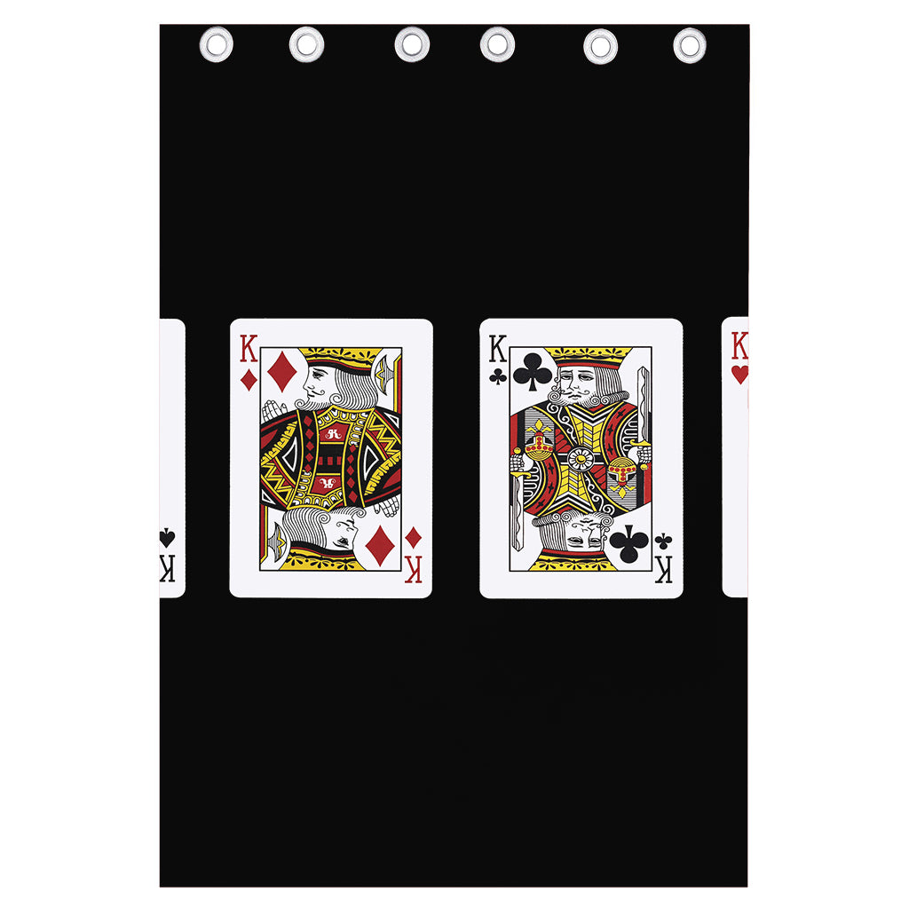 Four Kings Playing Cards Print Curtain
