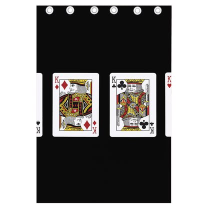 Four Kings Playing Cards Print Curtain