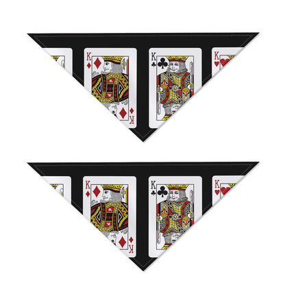 Four Kings Playing Cards Print Dog Bandana