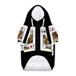 Four Kings Playing Cards Print Dog Zip Up Hoodie