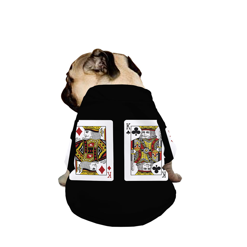 Four Kings Playing Cards Print Dog Zip Up Jacket