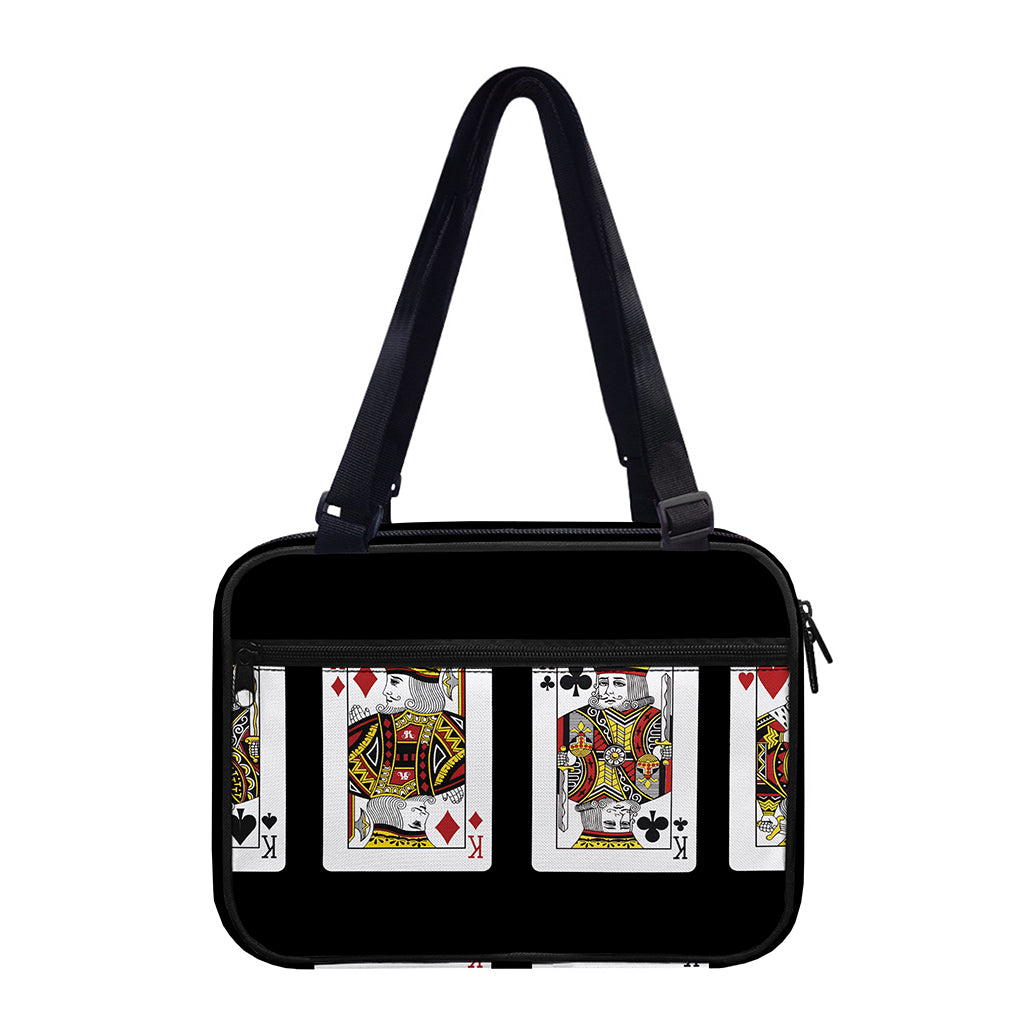 Four Kings Playing Cards Print Double Strap Bible Bag