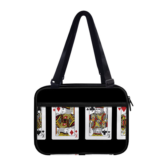 Four Kings Playing Cards Print Double Strap Bible Bag