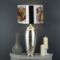 Four Kings Playing Cards Print Drum Lamp Shade