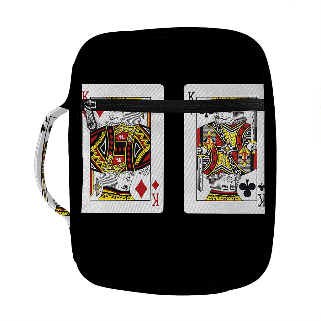 Four Kings Playing Cards Print Front Pocket Bible Bag