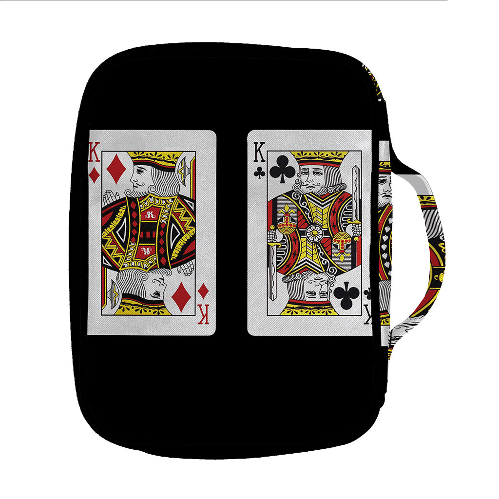 Four Kings Playing Cards Print Front Pocket Bible Bag
