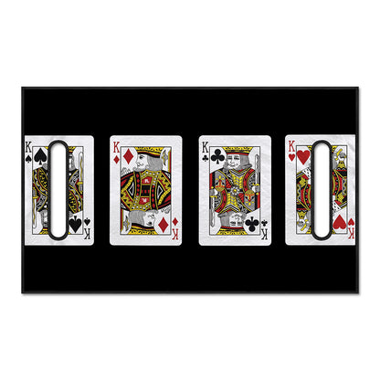 Four Kings Playing Cards Print Golf Cart Seat Cover