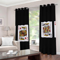 Four Kings Playing Cards Print Grommet Curtains