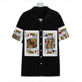Four Kings Playing Cards Print Hawaiian Shirt