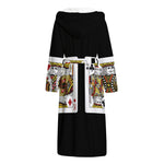 Four Kings Playing Cards Print Hooded Bathrobe