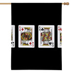 Four Kings Playing Cards Print House Flag