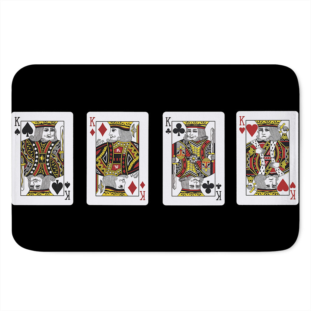 Four Kings Playing Cards Print Indoor Door Mat