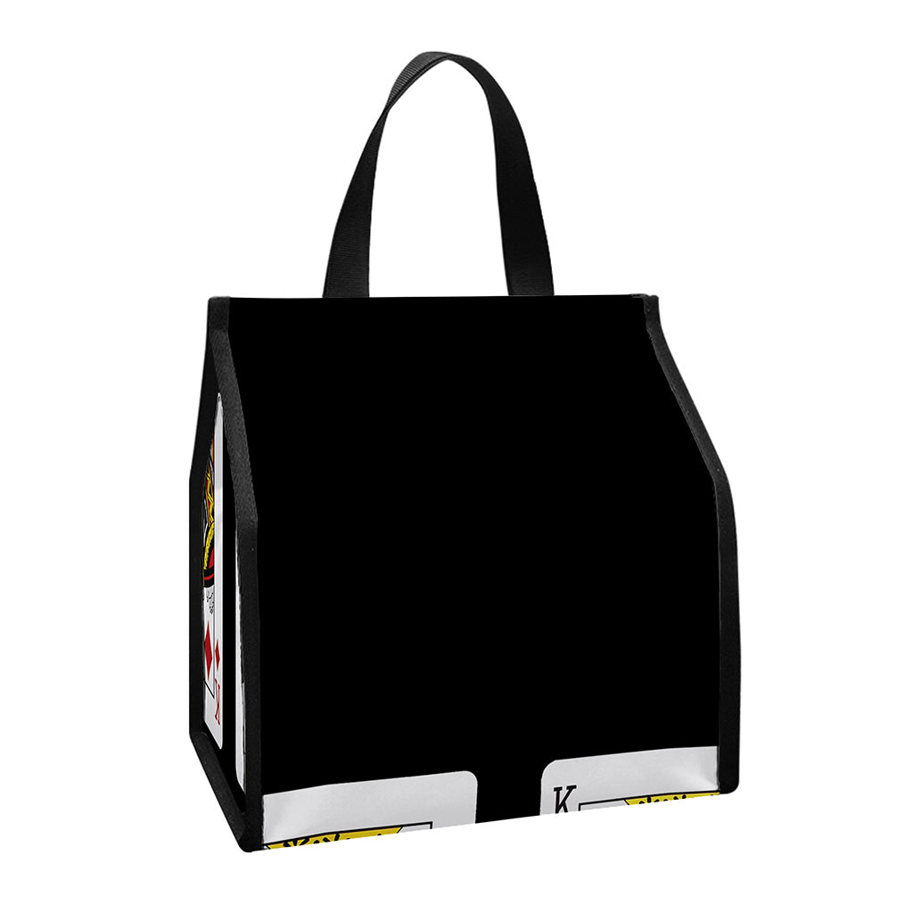 Four Kings Playing Cards Print Insulated Lunch Tote