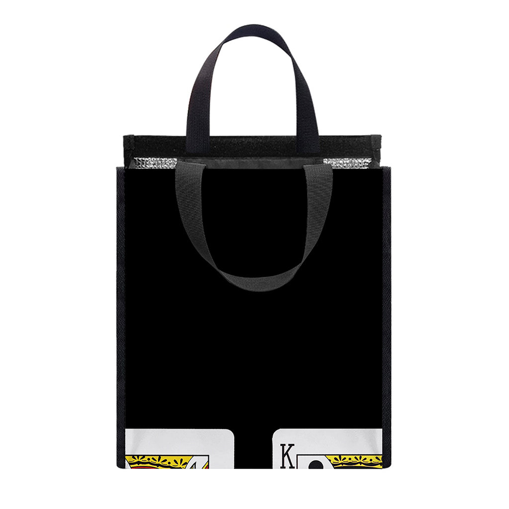 Four Kings Playing Cards Print Insulated Lunch Tote