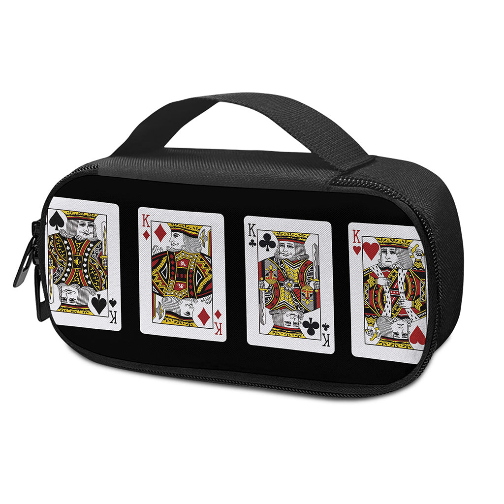 Four Kings Playing Cards Print Insulin Cooler Travel Case