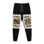 Four Kings Playing Cards Print Jogger Pants