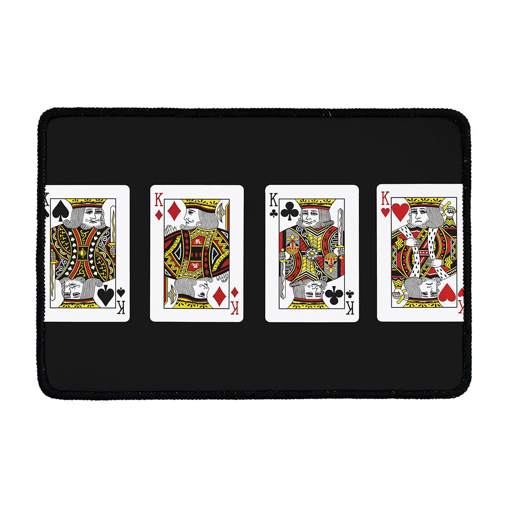 Four Kings Playing Cards Print Kitchen Mat