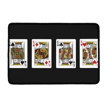 Four Kings Playing Cards Print Kitchen Mat