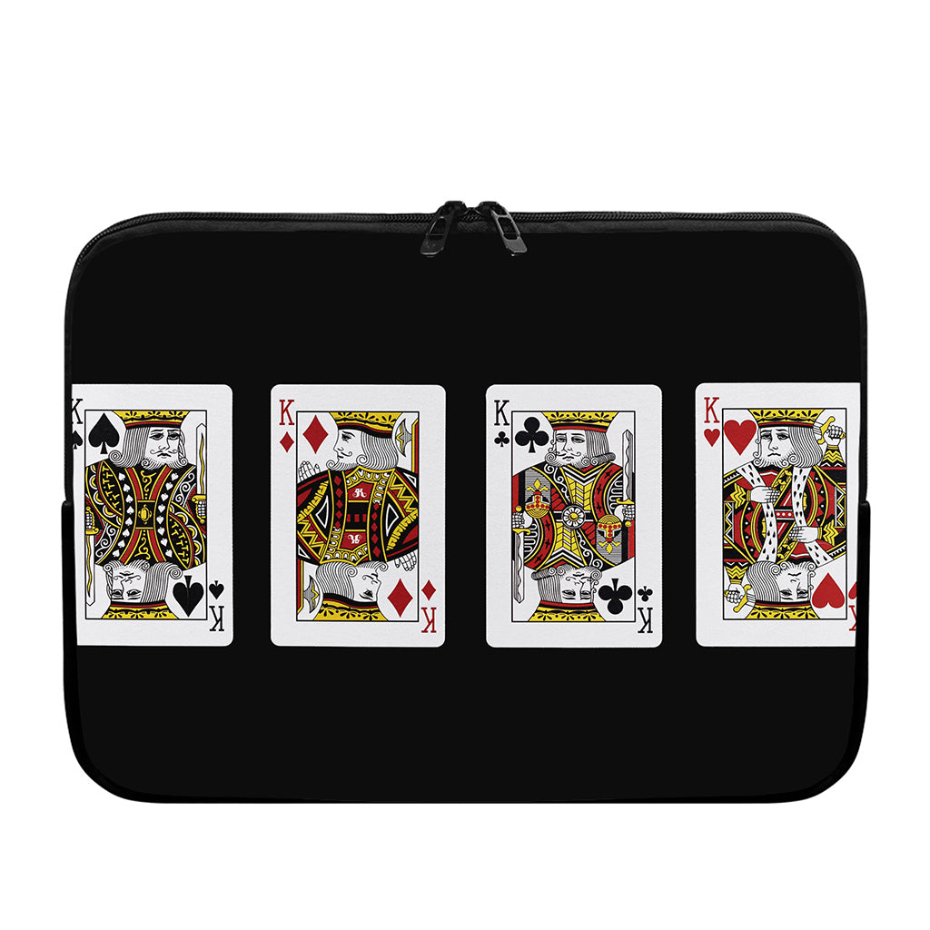 Four Kings Playing Cards Print Laptop Sleeve
