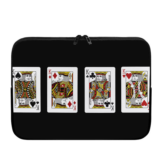 Four Kings Playing Cards Print Laptop Sleeve