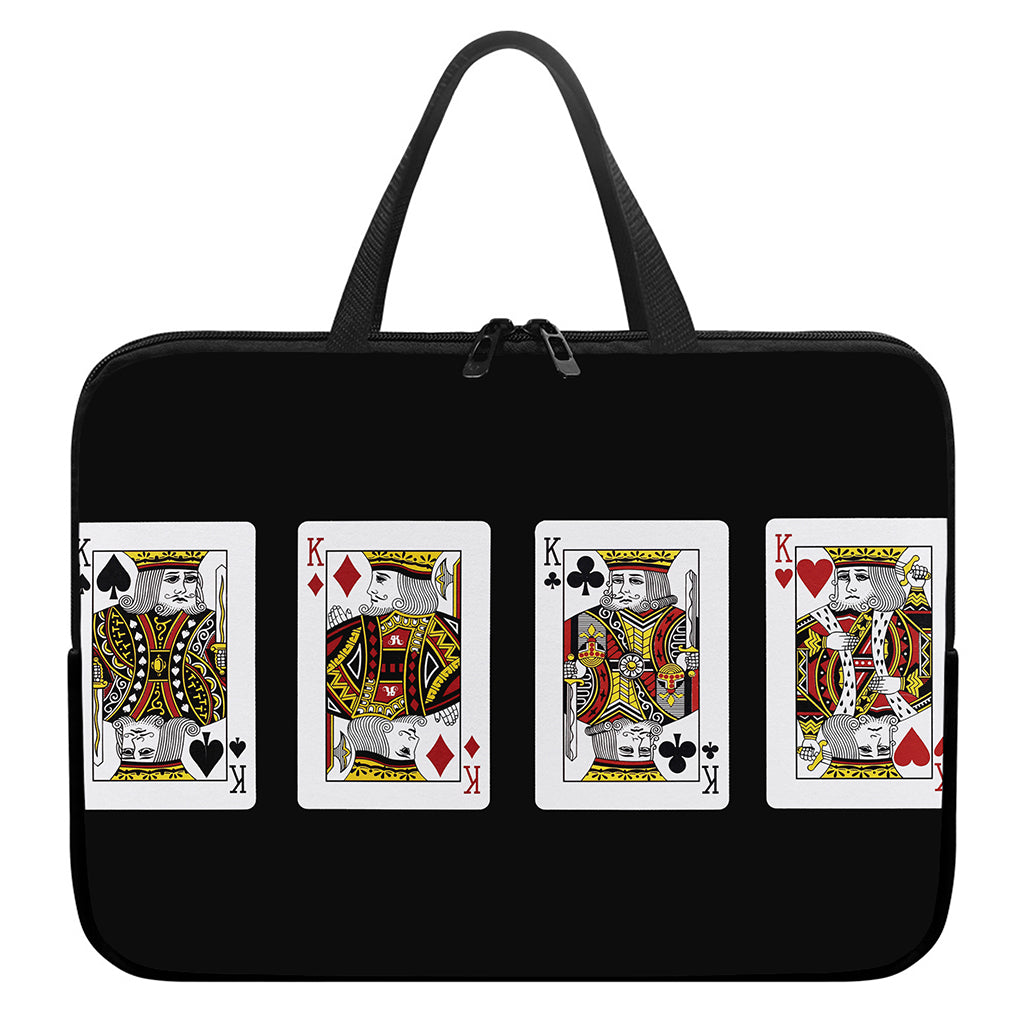 Four Kings Playing Cards Print Laptop Sleeve With Handle