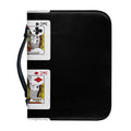 Four Kings Playing Cards Print Leather Bible Cover