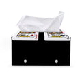 Four Kings Playing Cards Print Leather Tissue Box Cover