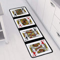 Four Kings Playing Cards Print Long Kitchen Mat