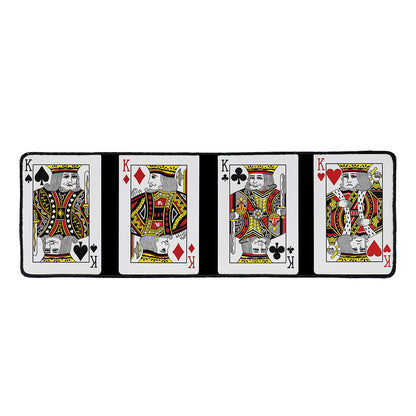 Four Kings Playing Cards Print Long Kitchen Mat