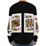 Four Kings Playing Cards Print Long Sleeve Baseball Jersey