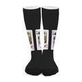 Four Kings Playing Cards Print Long Socks